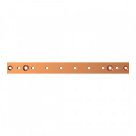 ABB STRIEBEL & JOHN ZXM1214 CU-Schienen 40x10 mm, L:434mm, Kupferschiene, montiert
