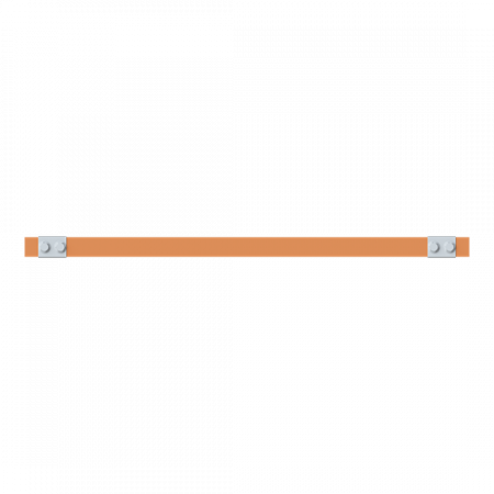 ABB STRIEBEL & JOHN ZXM2350 CU-Schiene 30x10 mm, L: 43+595+43, Kupferschiene, montiert