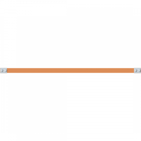ABB STRIEBEL & JOHN ZXM2351 CU-Schiene 30x10 mm, L: 43+845+43, Kupferschiene, montiert