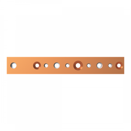 ABB STRIEBEL & JOHN ZXM2525 CU-Schiene 40x10 mm, L:274mm, Kupferschiene, montiert