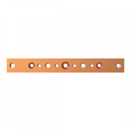 ABB STRIEBEL & JOHN ZXM2535 CU-Schiene 40x10 mm, L:333mm, Kupferschiene, montiert