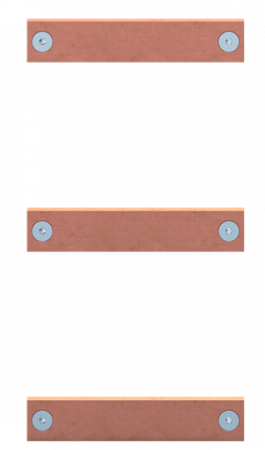 ABB STRIEBEL & JOHN ZX2811 CU-Verbinder 40x10, HSS zu HSS, Schrank-Schrank, TwinLine Kupferschiene, lose Lieferung