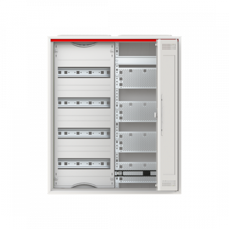 ABB STRIEBEL & JOHN CA24VMW Kleinverteiler Aufputz, 2FB, 4-reihig, WiFi-Tür mit Kunststoffeinsatz