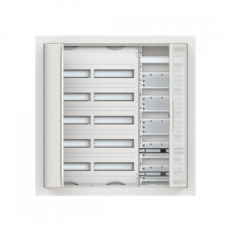 ABB STRIEBEL & JOHN CU35VMW Kleinverteiler Unterputz Media, mit Tür WiFi, 3-feldbreit, 5-reihig Schutzklasse II, Schutzart IP30