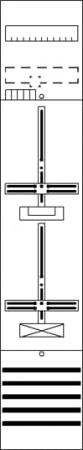 ABB STRIEBEL & JOHN DF19B11 Zählerfeld 9RE 1Z1R, vorverdrahtet mit Zählerkreuz, Netzsystem TN-S 5-polig