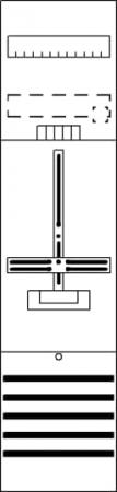ABB STRIEBEL & JOHN DF17C1 Zählerfeld 7RE 1Z, vorverdrahtet mit Zählerkreuz, Netzsystem TN-S 5-polig