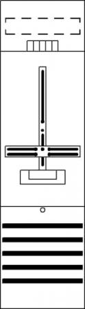 ABB STRIEBEL & JOHN DF16A1 Zählerfeld 6RE 1Z, vorverdrahtet mit Zählerkreuz, Netzsystem TN-S 5-polig