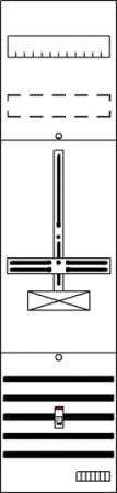 ABB STRIEBEL & JOHN DF17AA Zählerfeld 7RE 1S, vorverdrahtet mit Zählerkreuz, Netzsystem TN-S 5-polig