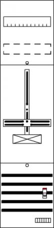 ABB STRIEBEL & JOHN DF17AB Zählerfeld 7RE 1S, vorverdrahtet mit Zählerkreuz, Netzsystem TN-S 5-polig