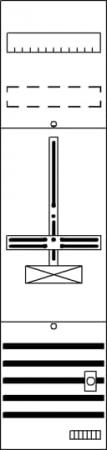 ABB STRIEBEL & JOHN DF17AD Zählerfeld 7RE 1Z, vorverdrahtet mit Zählerkreuz, Netzsystem TN-S 5-polig