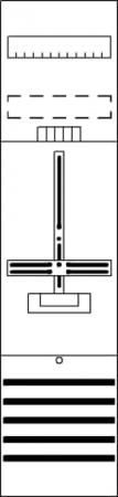 ABB STRIEBEL & JOHN DF17A1XB Zählerfeld 7RE 1Z 16Q, vorverdrahtet mit Zählerkreuz 16mm² Netzsystem TN-S 5-polig