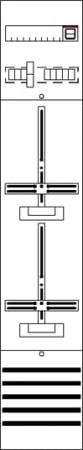 ABB STRIEBEL & JOHN DF19A2M Zählerfeld 9RE 2ZM, vorverdrahtet mit Zählerkreuz, Netzsystem TN-S 5-polig