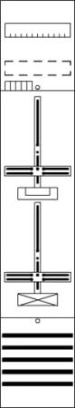 ABB STRIEBEL & JOHN DF19A1XXB Zählerfeld 9RE 1Z, vorverdrahtet mit Zählerkreuz 16mm², Netzsystem TN-S 5-polig