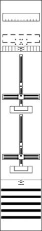 ABB STRIEBEL & JOHN DF19A2XS Zählerfeld 9RE 2Cu, vorverdrahtet mit Zählerkreuz, Netzsystem TN-S 5-polig