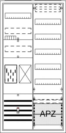 ABB STRIEBEL & JOHN BA27BB Komplettschrank, Aufputz, BKE-I, A27 1Z1R1V5A2, Schutzklasse II, Schutzart IP31