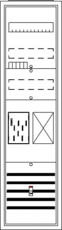 ABB STRIEBEL & JOHN BA17BA Komplettschrank, Aufputz, BKE-I, A17 1Z1R, Schutzklasse II, Schutzart IP31