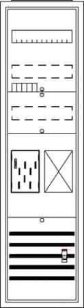 ABB STRIEBEL & JOHN BA17FA Komplettschrank,Aufputz, BKE-I, A17 1Z1R, Schutzklasse II, Schutzart IP31
