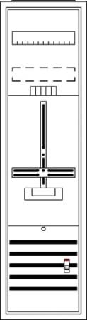 ABB STRIEBEL & JOHN DA17GA Komplettschrank, Aufputz, Dreipunkt, A17 1Z, Schutzklasse II, Schutzart IP31