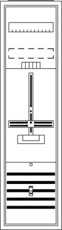 ABB STRIEBEL & JOHN DA17CA Komplettschrank, Aufputz, Dreipunkt, A17 1Z, Schutzklasse II, Schutzart IP31