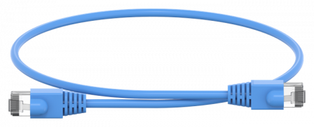 ABB STRIEBEL & JOHN ZLPBL50 Patchleitung RJ45, mit Stecker, blau, Länge: 500mm, 6kV