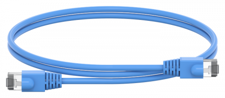 ABB STRIEBEL & JOHN ZLPBL100 Patchleitung RJ45, mit Stecker, blau, Länge: 1000mm, 6kV