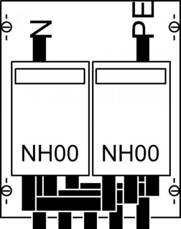 ABB STRIEBEL & JOHN WZA12 Ausrüstsatz, 2x NH00 im anlagenseitigen Anschlussraum