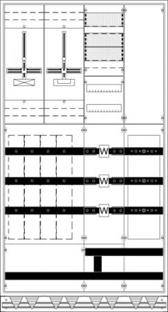 ABB STRIEBEL & JOHN WX42K3L MuW Schrank kpl. TX412G, Bemessungsstrom In 585 A
