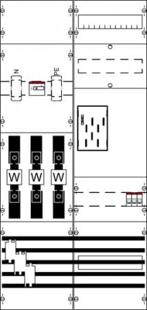 ABB STRIEBEL & JOHN WF27KB21 7RE 2FB, Komplettfeld nach VDE-AR-N 4100:2026-04, In 100 A, mit BKE-I