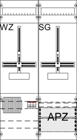 ABB STRIEBEL & JOHN WF26MK81 6RE 2FB, Komplettfeld nach VDE-AR-N 4100:2026-04, mit Dreipunkt-Befestigung