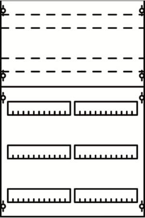 ABB STRIEBEL & JOHN 2V1K-150 Verteilerfeld, 5RE/2FB, BH1, Modul montiert auf EDF-Profil