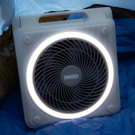 UNOLD 86517 Akku-Solar Standventilator Camping grau