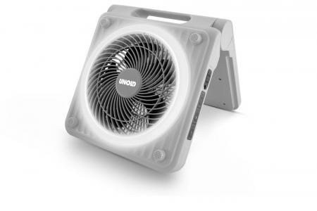 UNOLD 86517 Akku-Solar Standventilator Camping grau