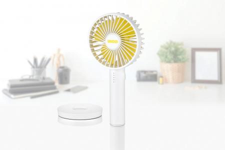 UNOLD 86620 Breezy II Handventilator weiß/gelb