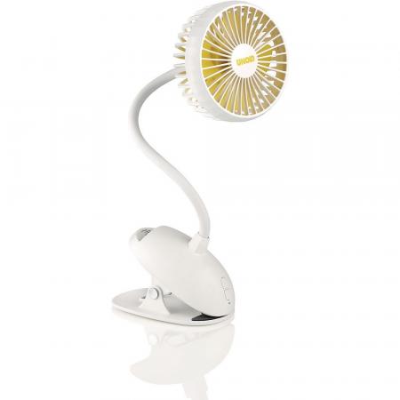 UNOLD Breezy Clipp 86680 Tischventilator weiß/gelb