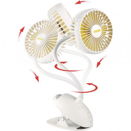 UNOLD Breezy Clipp 86680 Tischventilator weiß/gelb
