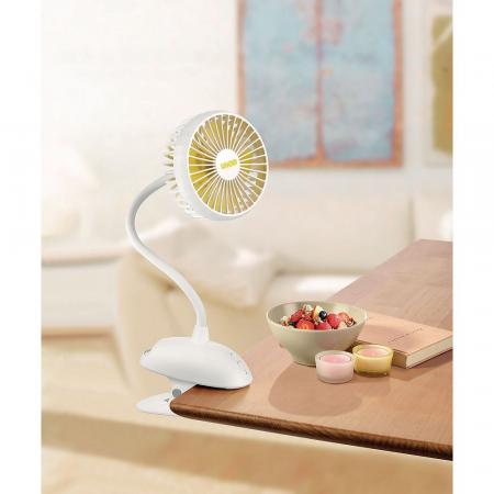 UNOLD Breezy Clipp 86680 Tischventilator weiß/gelb