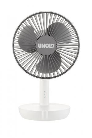 UNOLD 86710 Breezy 2-in-1 Akku-Tischventilator weiß/grau