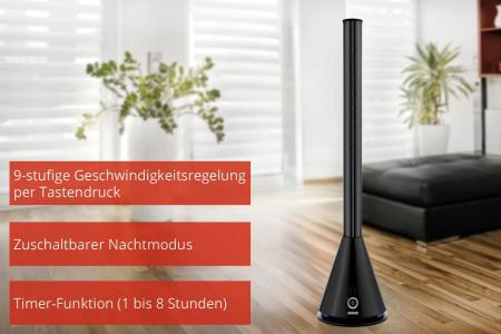 UNOLD 86865 Turmventilator Black Tower schwarz