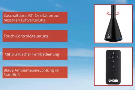 UNOLD 86865 Turmventilator Black Tower schwarz