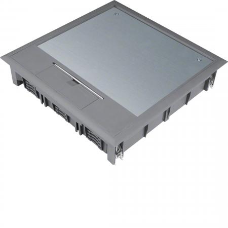 Hager Versorgungseinheit Q12 244x244 mm für 5 mm Bodenbelag aus Polyamid eisengr