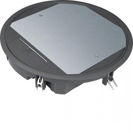 Hager Versorgungseinheit R12 rund 306 mm für 5 mm Bodenbelag aus Polyamid tiefsc
