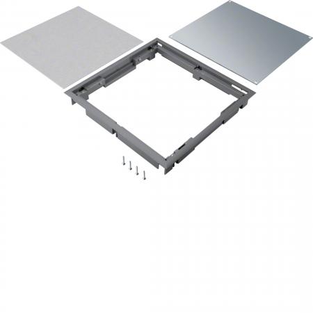 Hager Blinddeckel Q08 294x294 12mm Belag egrau