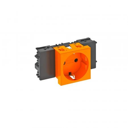 OBO Bettermann 6120344 STD-D0C ROR1 Steckdose Connect 45 1fach Schutzkontakt reinorange RAL 2004 16A 250V