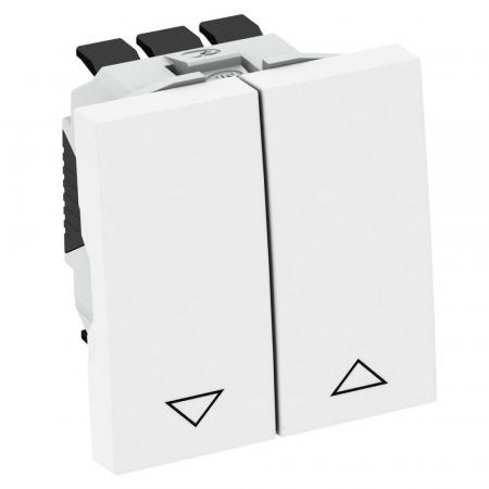 OBO Bettermann 6120950 RS-BS RW1 Rollladenschalter 1fach Modul 45 reinweiß RAL 9010 10A 250V