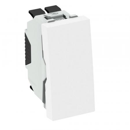 OBO Bettermann 6120960 TA-WB RW0.5 Wechseltaster 1/2 Modul 45 reinweiß RAL 9010 10A 250V