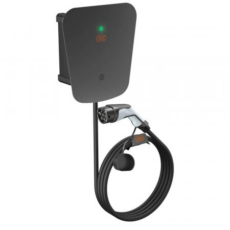 OBO Bettermann Ion Wallbox Basic Key WB AC BL KS 22 kW 3-phasig Typ 2 Ladekabel 5 m IP66