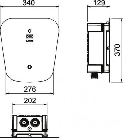 OBO Bettermann Ion Wallbox Key Protect 22 kW, 3-phasig, Typ 2 Ladekabel 5 m, Überspannungsschutz, Schlüsselschalter, IP66 – 6570026