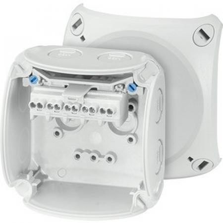 Hensel KF 0202 G 62000043 Kabelabzweigkasten 5-polig, 93 × 93 × 62 mm, IP66/IP67/IP69, grau