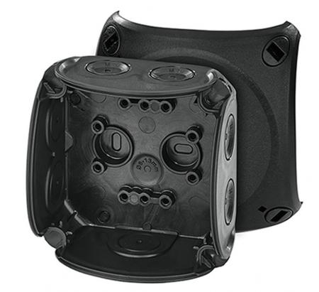 Hensel Kabelabzweigkasten DK 0200 B 93x93x62 mm IP66 schwarz ohne Klemmen