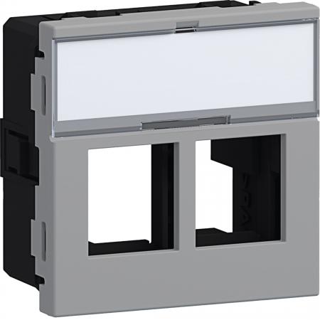Hager Montageset 2xMedia Typ 05 45x45 alu